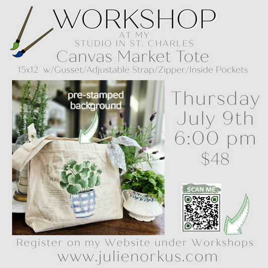 Canvas Market Tote July 9th