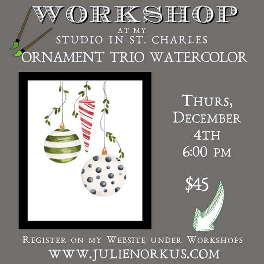 Ornament Trio Watercolor