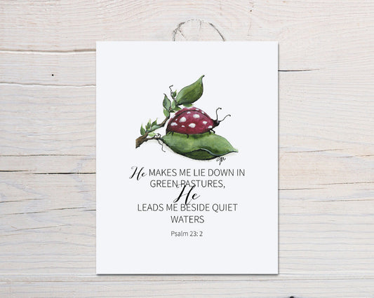 Lady Bug Message Scripture Card