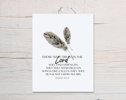 Feathers Message Scripture Card