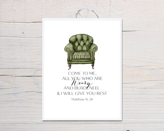Chair Scripture Card