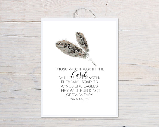 Feathers Message Scripture Card