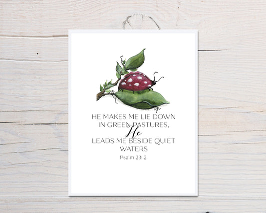 Lady Bug Message Scripture Card