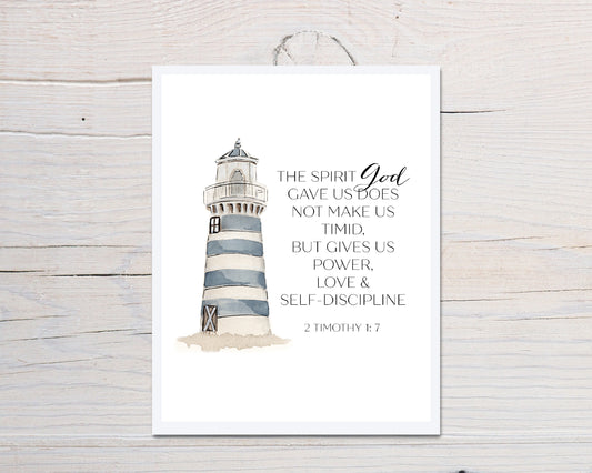 Lighthouse Scripture Card