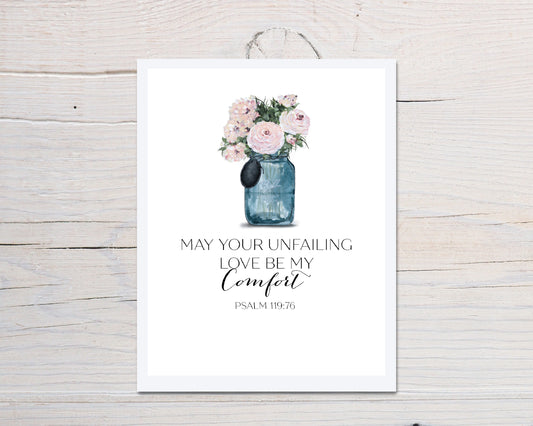 Pink Ranunculous Message Scripture Card