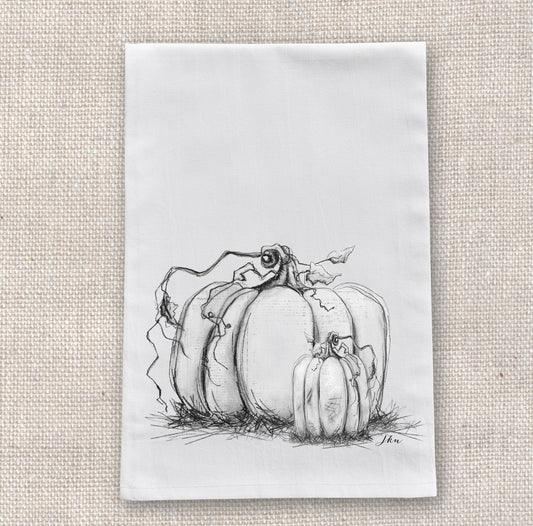 Sketchy Pumpkin Tea Towel