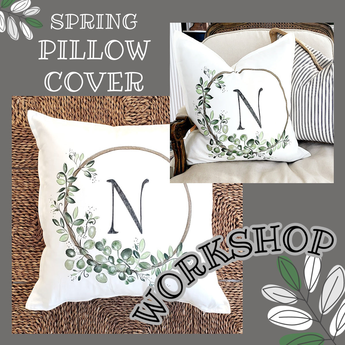 Spring Summer Pillow Cover Personalized #1