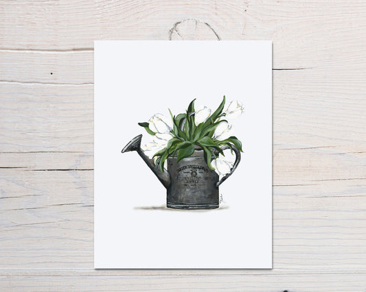 Watering Can Tulip Print