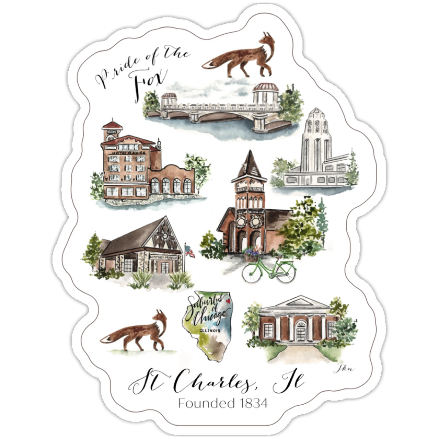 St Charles Sticker